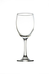 wine glass on white background