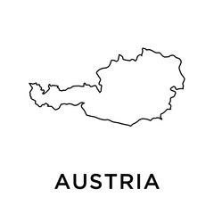Austria map vector design template