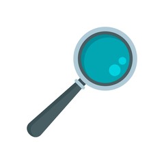Magnify glass icon. Flat illustration of magnify glass vector icon for web design