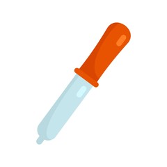 Lab pipette icon. Flat illustration of lab pipette vector icon for web design