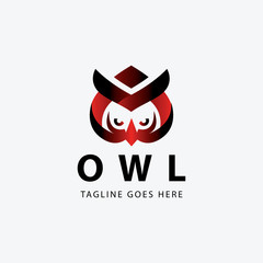 Owl logo design template. Vector illustration