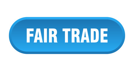 fair trade button. fair trade rounded blue sign. fair trade