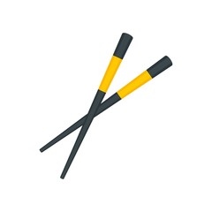 Sushi chopsticks icon. Flat illustration of sushi chopsticks vector icon for web design