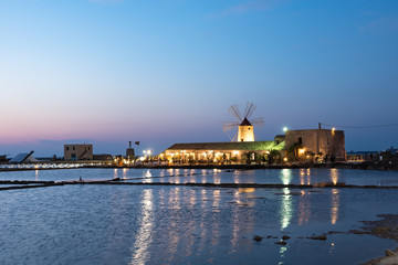 Naklejka premium Saline of Trapani Sicily Italy