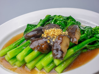 Chinese kale fried in oyster sauce