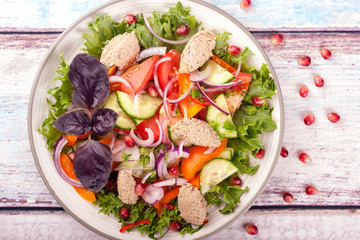 Bright vegetable salad