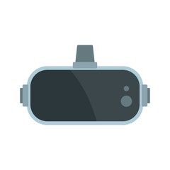 Virtual reality glasses icon. Flat illustration of virtual reality glasses vector icon for web design