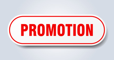 promotion sign. promotion rounded red sticker. promotion