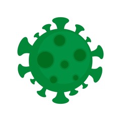 Zika virus microscope icon. Flat illustration of zika virus microscope vector icon for web design