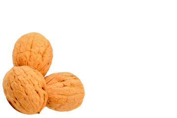 walnuts isolated on white background