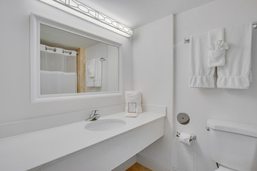modern spacious white bathroom