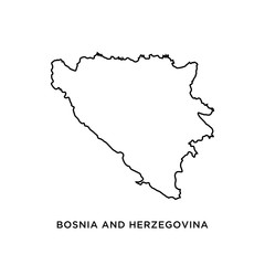 BOSNIA AND HERZEGOVINA map vector design template