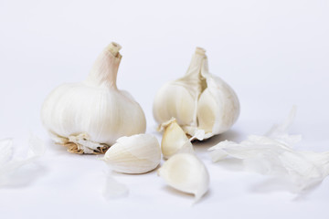 Garlic on a clean white background