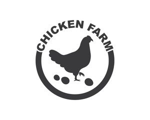 Fototapeta na wymiar chicken logo icon vector illustration