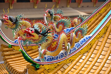 Dragon Statue at Chinese temple–