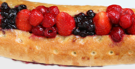 cake with fruits called Strudel