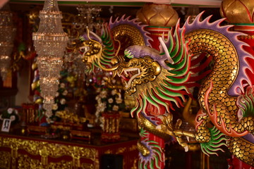 Dragon Statue at Chinese temple–