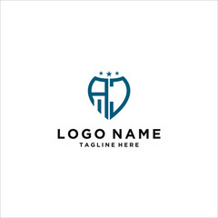 Fototapeta premium logo design for companies, Inspiration from the initial letters of the AJ logo icon. - Vector