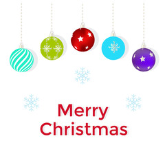 Christmas Ball Decoration Collection and Variation Vector Illustration