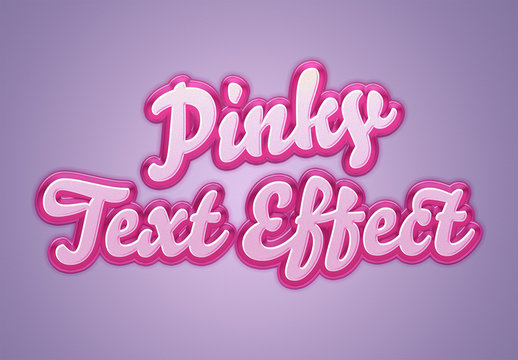 Retro Pink Text Effect Mockup
