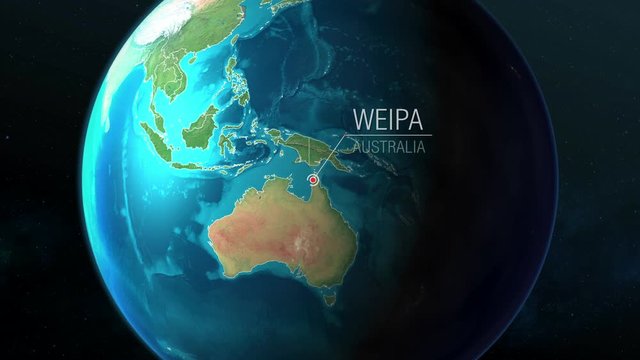 Australia - Weipa - Zooming from space to earth