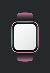 Pink digital clock vector image