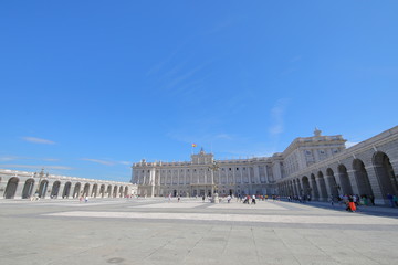 Naklejka premium Royal palace building Madrid Spain
