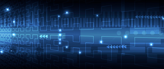 Abstract circuit board futuristic technology processing background