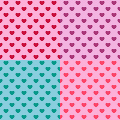 Seamless pattern of hearts.