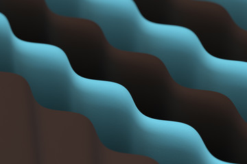 Abstract blank paper, gradient background, 3d rendering.