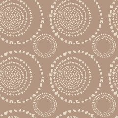 Imitation terrazzo, circles of abstract shapes. Seamless background, surface design. Vector illustration. Pastel colors
