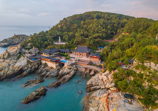 view of  haedong yonggungsa temple at busan south korea