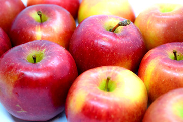 red apples on background