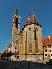 Naklejka na ściany i meble St. Jakobuskirche in Rothenburg ob der Tauber in Mittelfranken, Bayern, Deutschland 