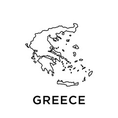 Fototapeta na wymiar Greece map vector design template