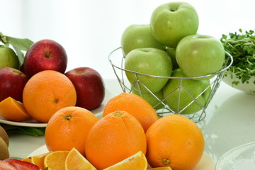Fresh organic vegetables and fruits