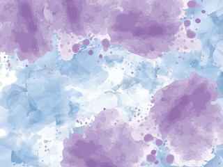 Watercolor blue purple abstract background. Brush paint watercolor abstract background. Hand painted watercolor background.