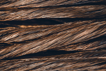 Copper wire as background industry financial markets of secondary raw materials
