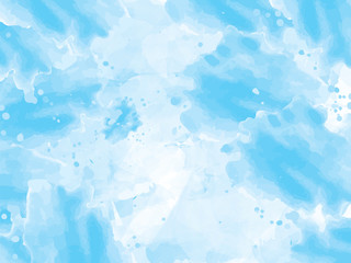 Watercolor blue abstract background.