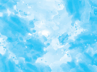 Watercolor blue abstract background.
