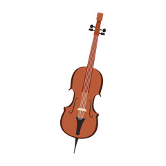 Fototapeta na wymiar classical instruments, cello icon image