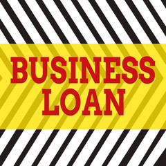 Word writing text Business Loan. Business photo showcasing Credit Mortgage Financial Assistance Cash Advances Debt Seamless Vertical Black Lines on White Surface in Mirror Image Reflection