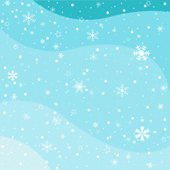 Abstract winter snow on blue background