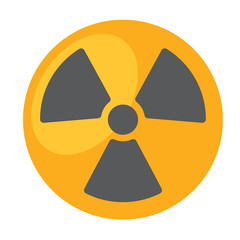 Fototapeta premium Radioactivity, symbol of radioactive waste logo