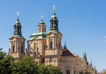 Fototapeta na wymiar Church of Saint Nicholas in Prague