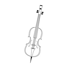 Fototapeta na wymiar classical instruments, cello icon image
