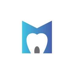 letter m tooth logo