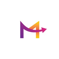letter m arrow logo