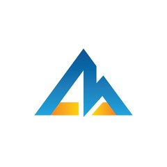 m triangle logo design