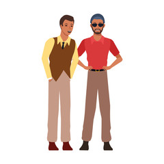 cuban men icon, flat design